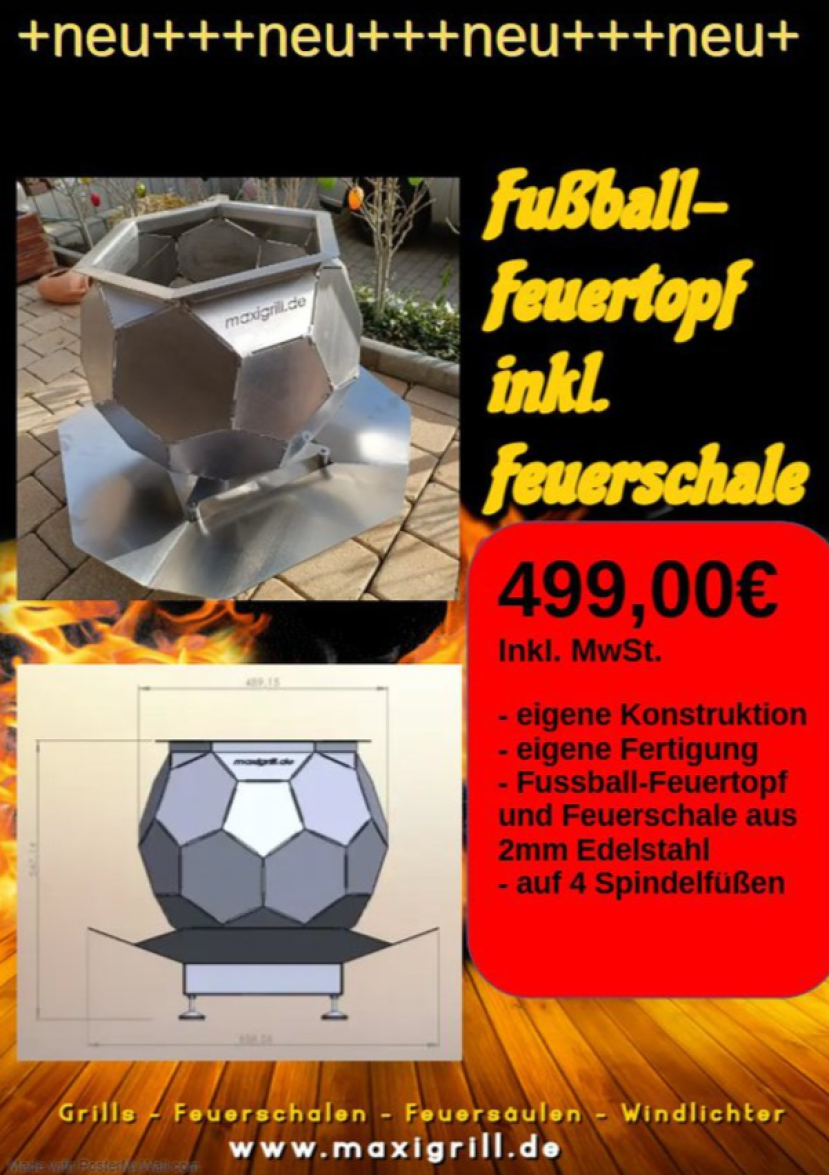 Fußball-Feuerschale